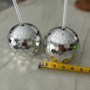 Silver Disco Ball Drink Tumblers